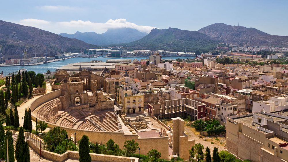 Ciudad de Cartagena en la Región de Murcia