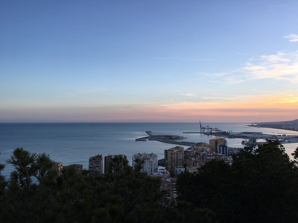 atardecer Castillo de Gibralfaro