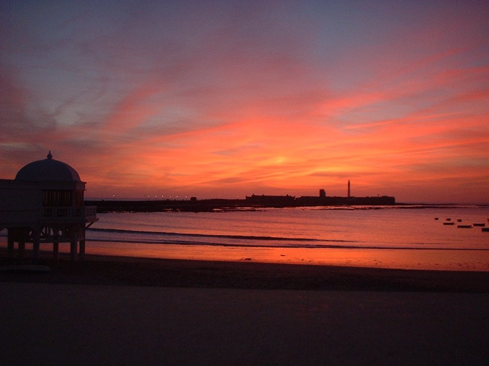atardecer La Caleta Cádiz