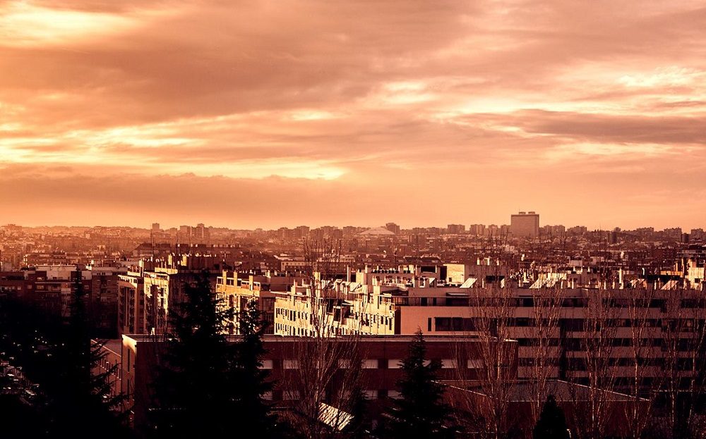 atardecer Parque de Tierno Galván Madrid