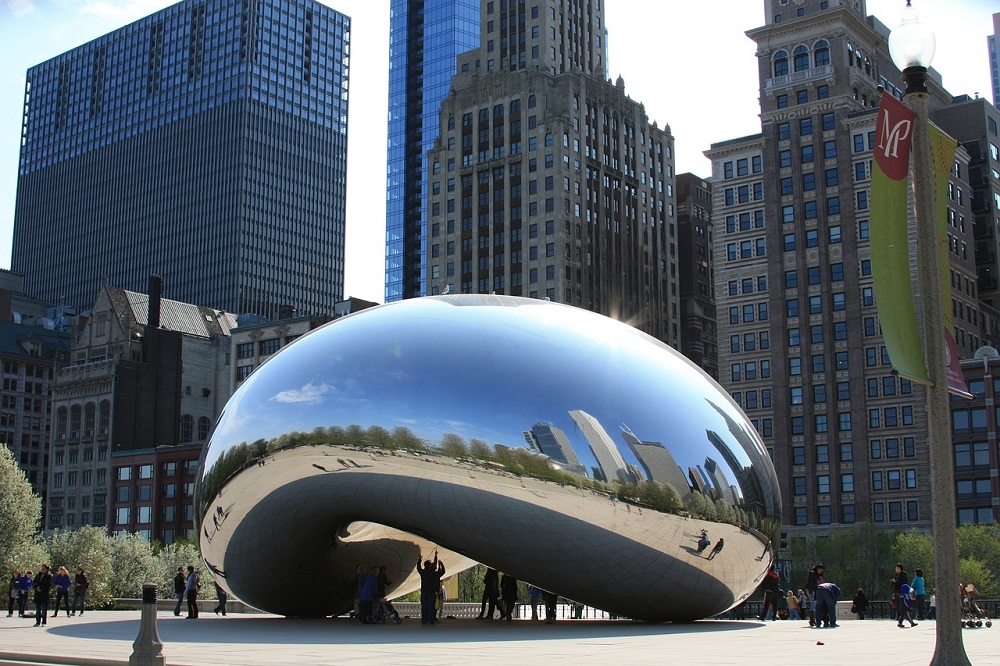 Cloud Gate, conocida como The Bean, en Chicago