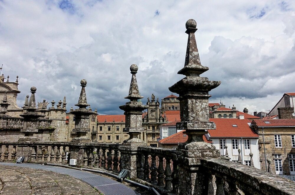 Vista desde la azotea de la catedral de Santiago de Compostela