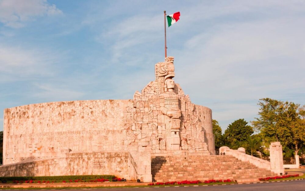 El monumento a la patria, uno de los más bonitos de Mérida Yucatán